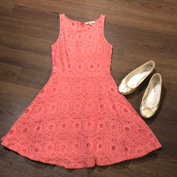 BB Dakota Dresses & Skirts - BB Dakota Renley Pink Lace Fit and Flare Dress 2